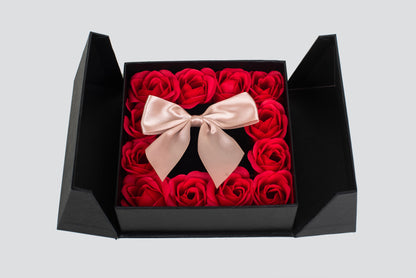 Caixa de rosas quadrada