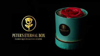 Caixa com peonia/rosa